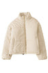 Zip Up Drawstring Hem Puffer Coat